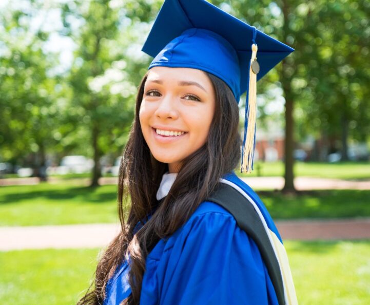 young woman graduating